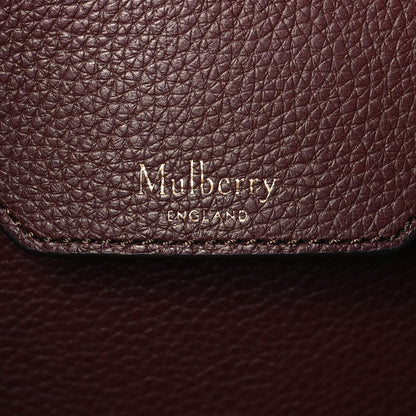 Mulberry Small Classic Grain Bayswater Tote Burgundy Oxford Blue 6 of 11