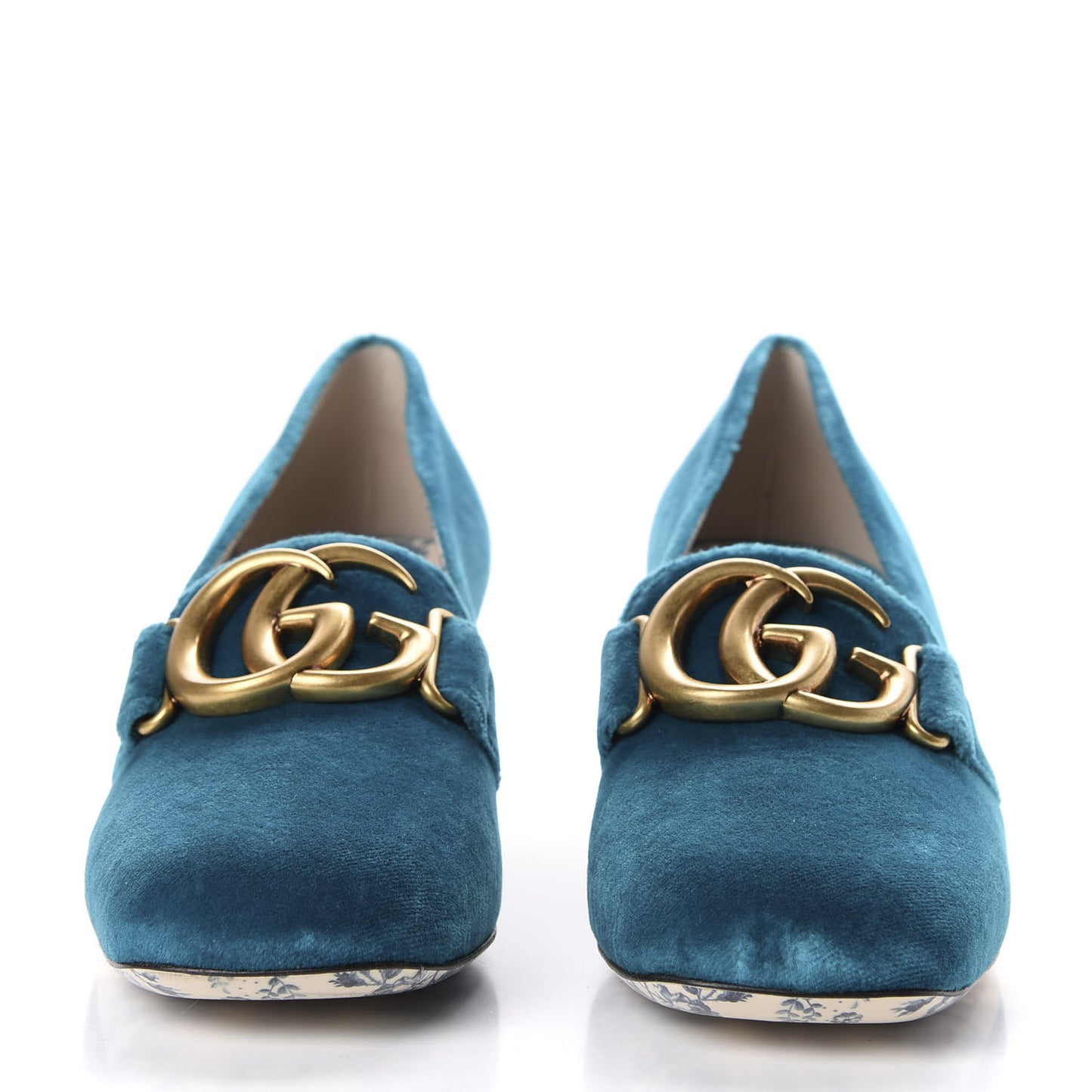 Softy Velvet GG Victoire 55mm Loafer Pumps 36.5 Pavone