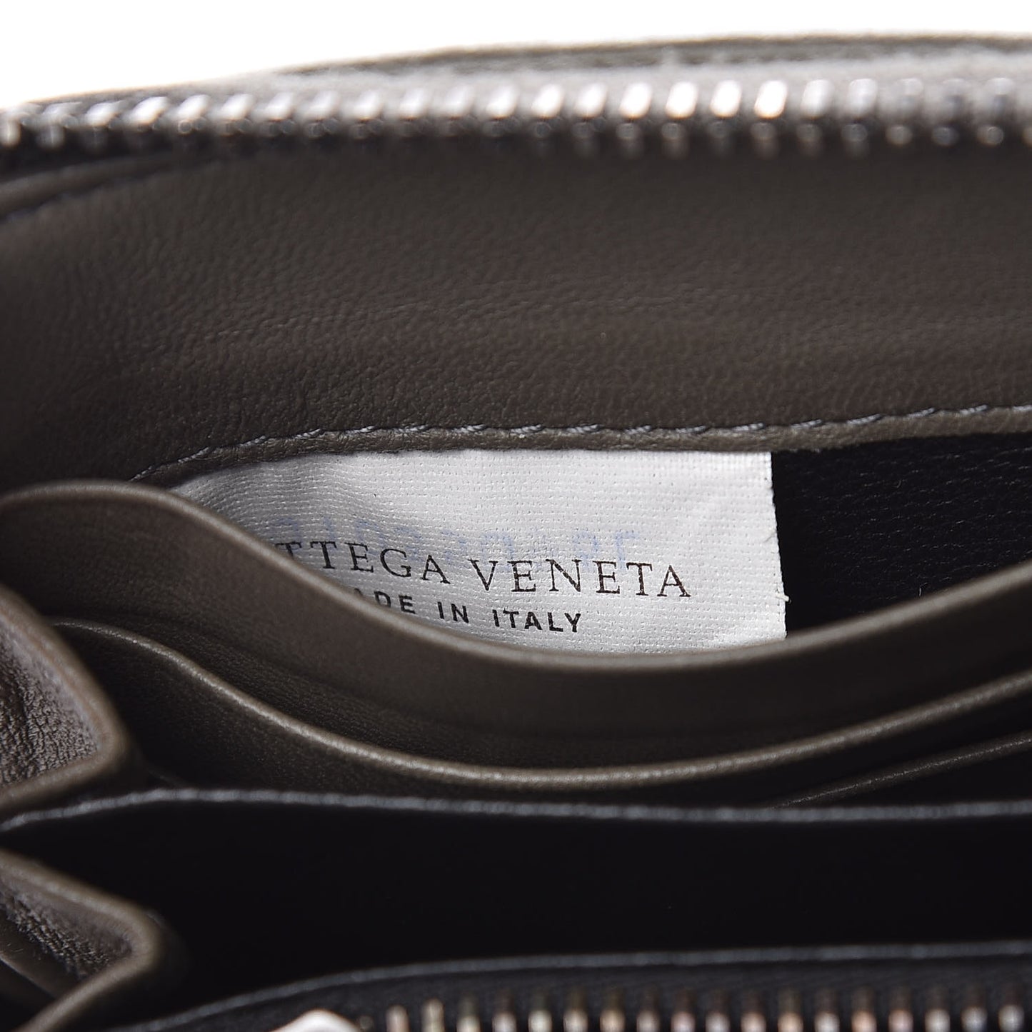 Nappa Intrecciato Zip Around Wallet Shadow