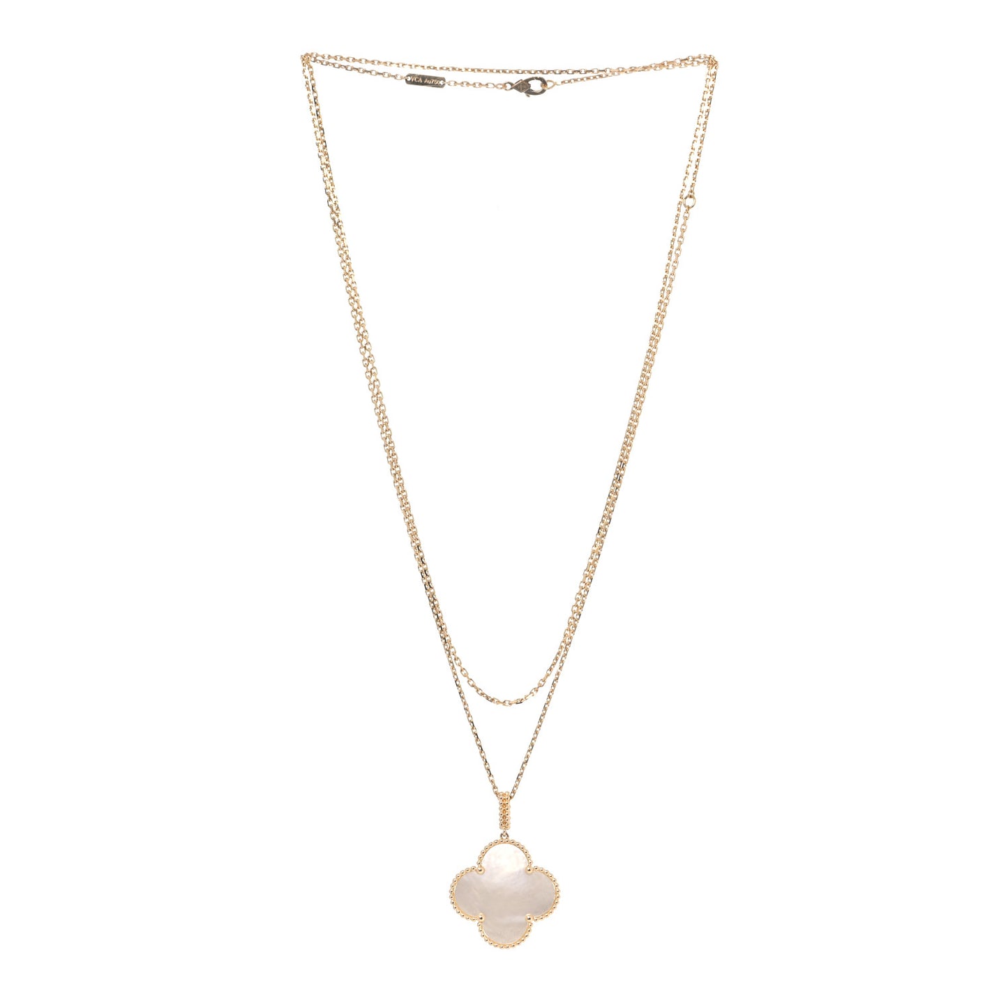 18K Yellow Gold Mother of Pearl Magic Alhambra Long Necklace