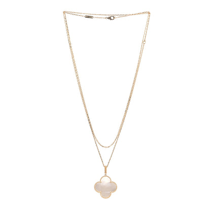 Van Cleef & Arpels 18K Yellow Gold Mother of Pearl Magic Alhambra Long Necklace 2 of 6