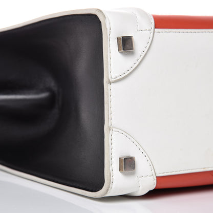Celine Satin Calfskin Micro Tri-Color Luggage Vermillion 13 of 16