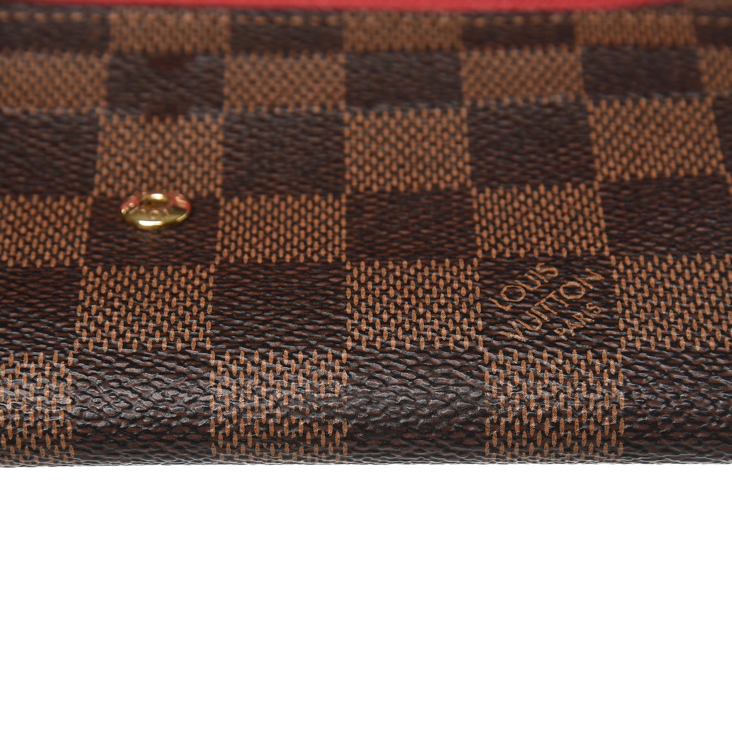 Damier Ebene Emilie Wallet Red