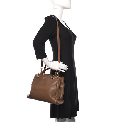Gucci Calfskin Small Bamboo Shopper Tote Acero 3 of 14