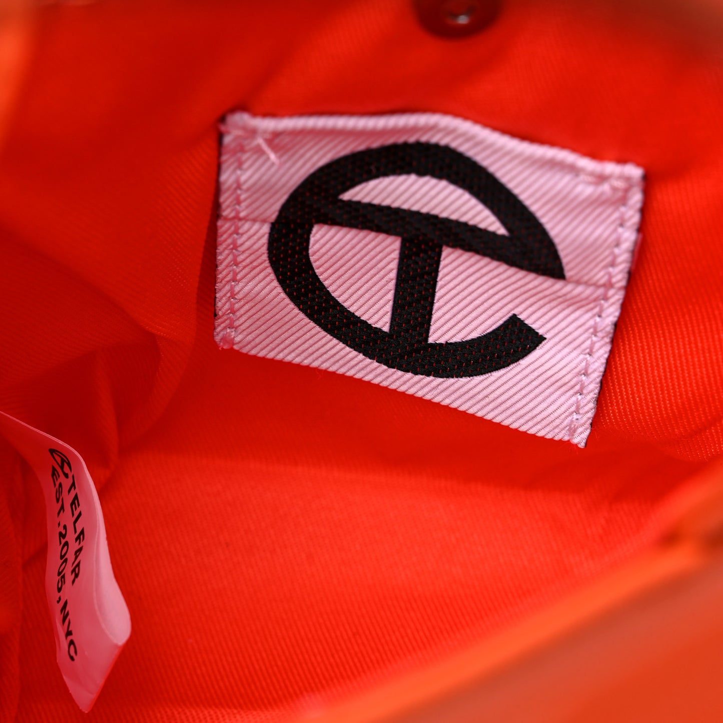 Vegan Leather Small Shopping Bag Orange