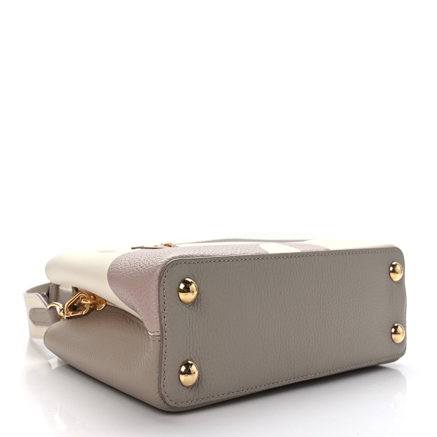 Taurillon Monogram Flower Capucines BB Galet Creme