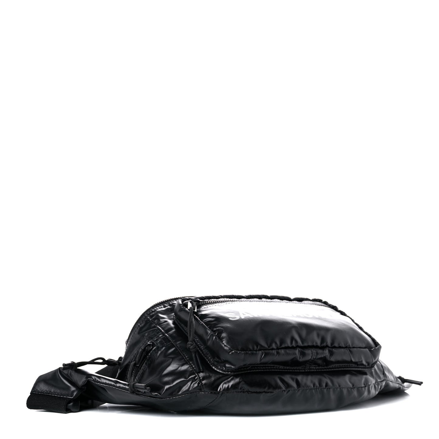 Nylon Logo Ripstop Body Belt Bag Black