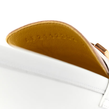 Hermes Calfskin Womens Paris Loafers 37 White Bois De Santal 8 of 10