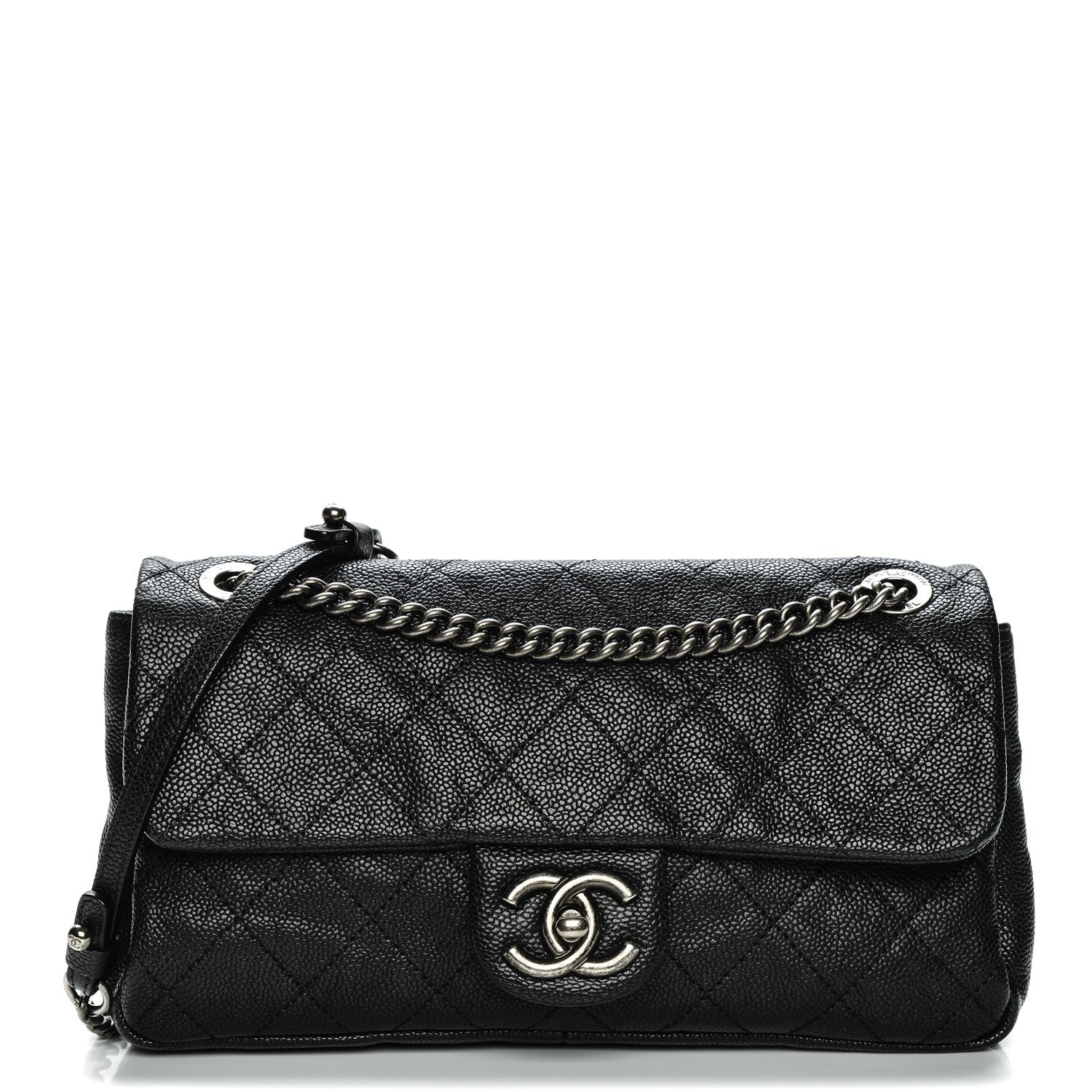 Chanel Caviar Quilted Medium Simply CC Flap Black 1 of 7