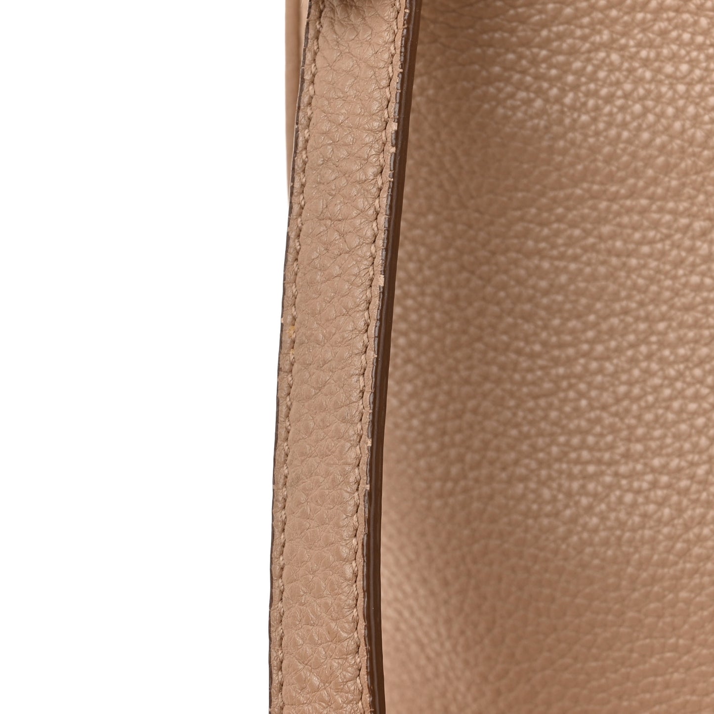 Vitello Daino Double Zip Crossbody Bag Cammeo