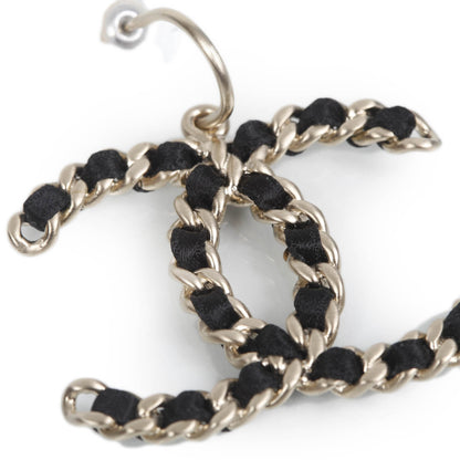 Chanel Satin CC Chain Earrings Light Gold 5 of 5