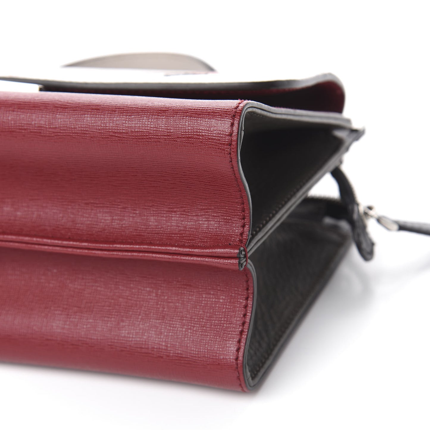 Vitello Elite Monster Mini Demi Jour Shoulder Bag Ribes Grigio Polvere Carbone