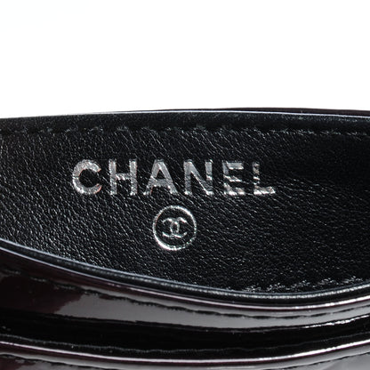 Chanel Patent Camellia Card Holder Black 6 of 8