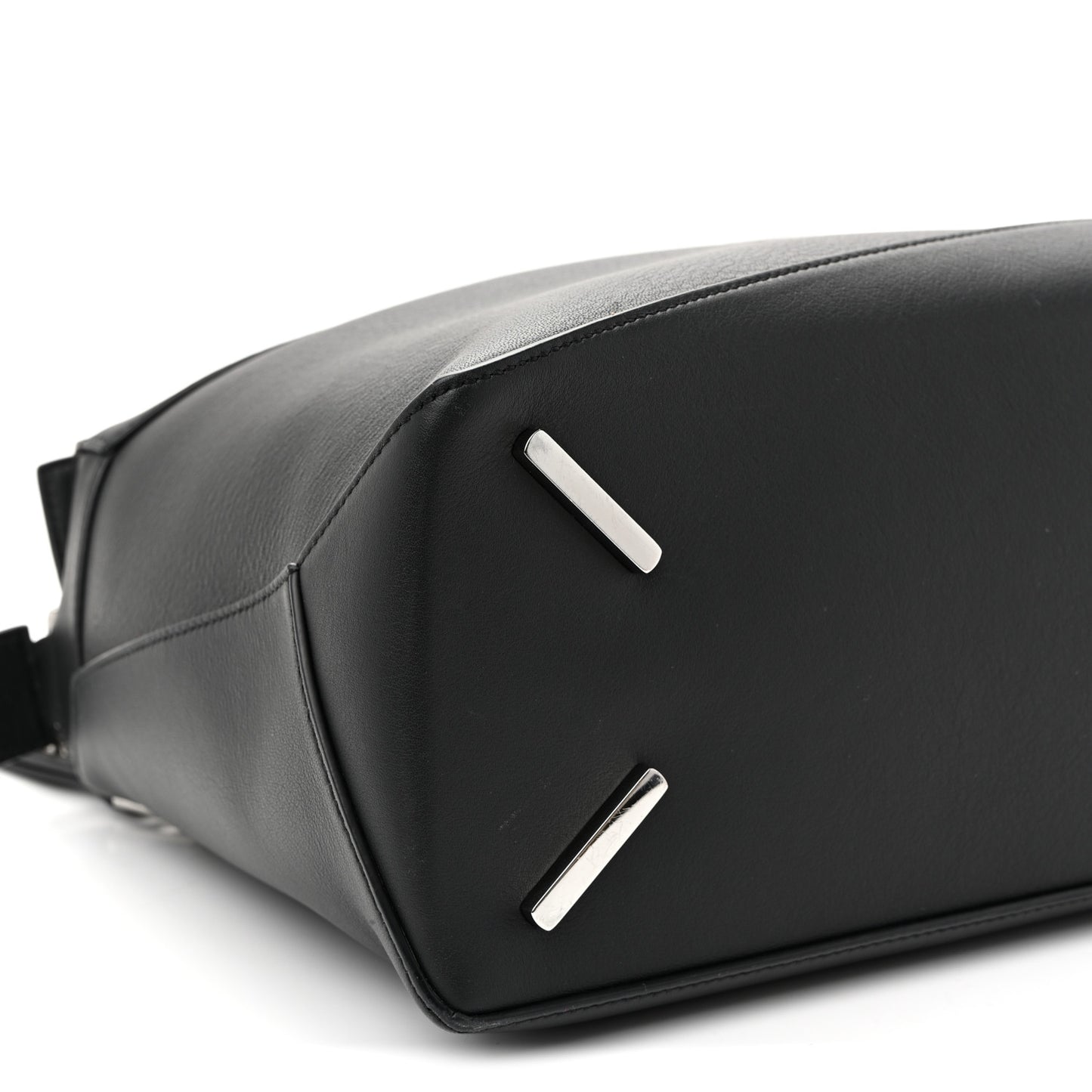 Calfskin Medium Puzzle Edge Bag Black