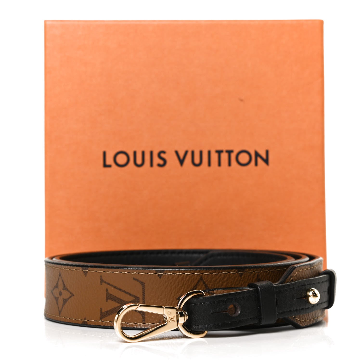 Louis Vuitton Reverse Monogram Bandouliere Shoulder Strap XL Black 6 of 6