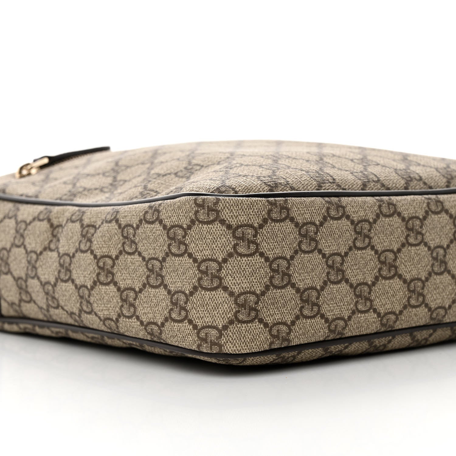 Gucci GG Plus Monogram Selleria Calfskin Medium Messenger Bag Beige Ebony Cocoa Dark Chocolate 9 of 10