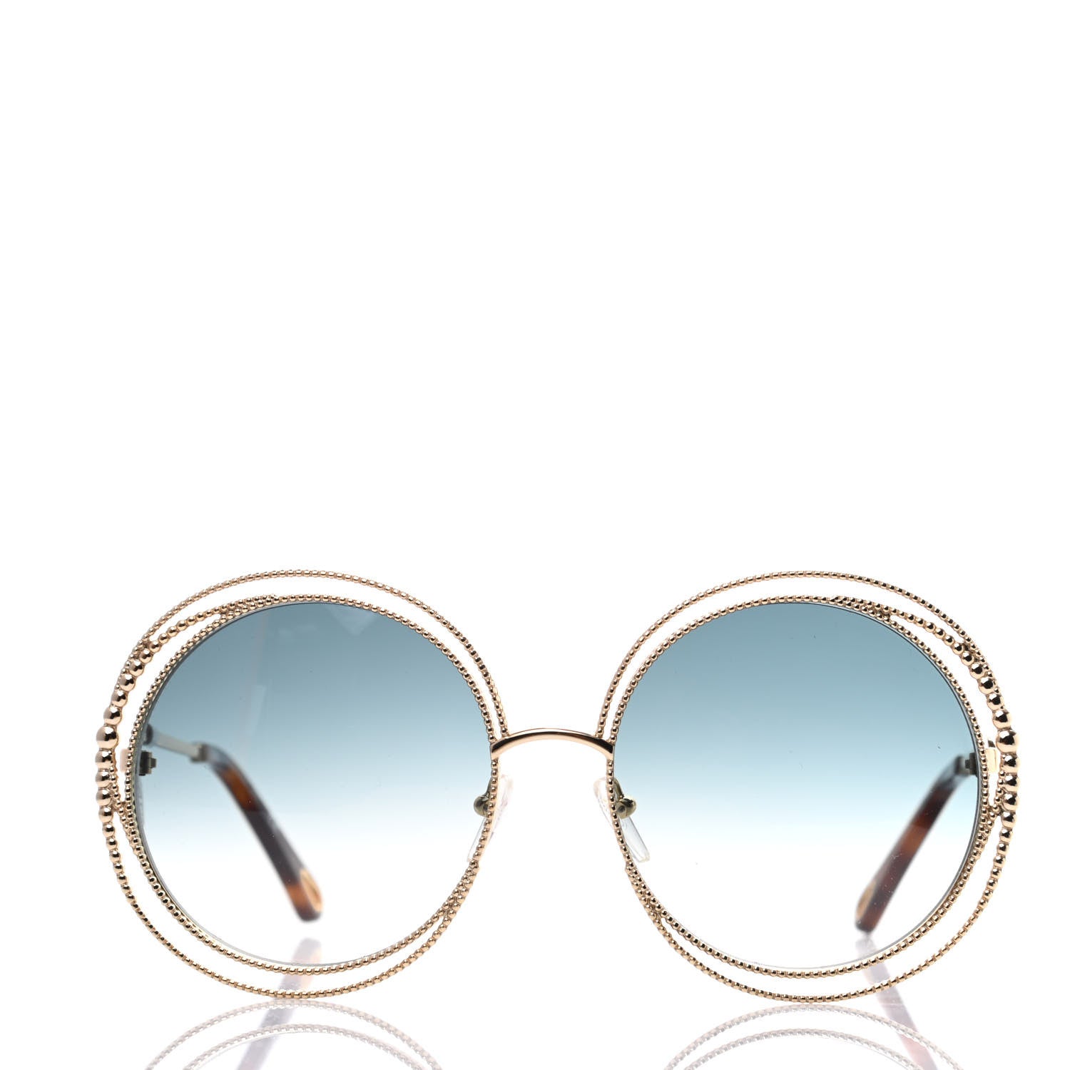 Chloe Oversized Round Carlina Oversized Round Sunglasses CE114SC Gold 2 of 7