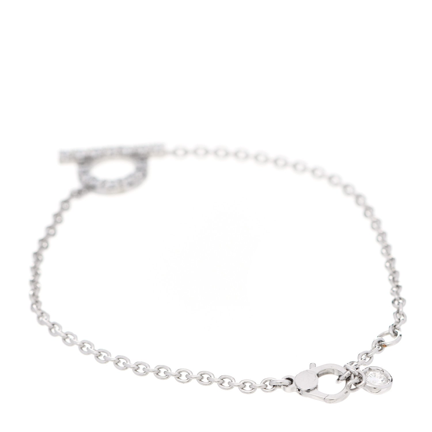 Hermes 18K White Gold Diamond Finesse Bracelet SH 3 of 5