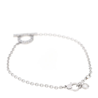 Hermes 18K White Gold Diamond Finesse Bracelet SH 3 of 5