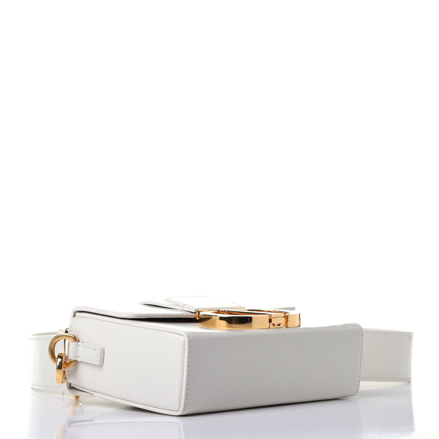 Smooth Calfskin 30 Montaigne Box Bag White