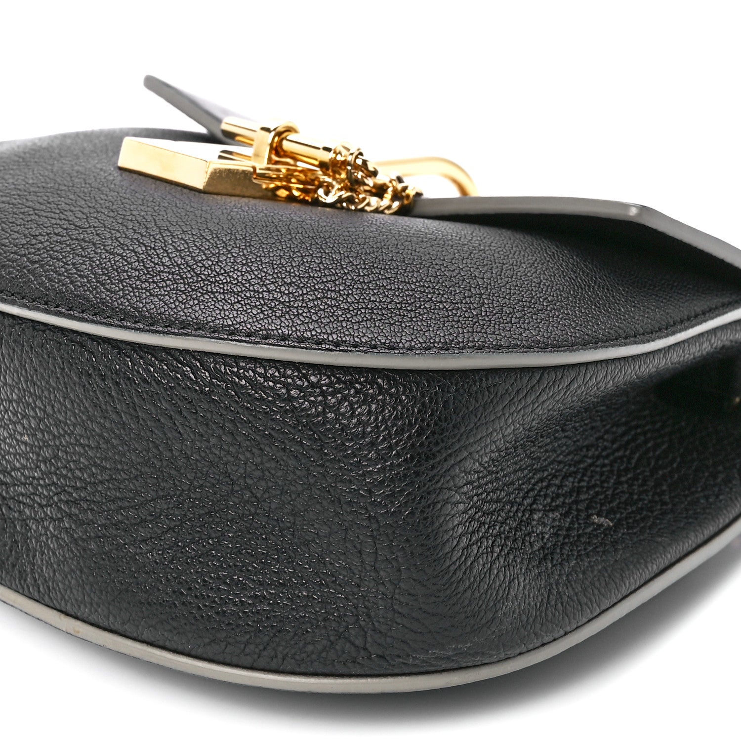 Chloe Grained Calfskin Lambskin Mini Drew Shoulder Bag Black 13 of 13