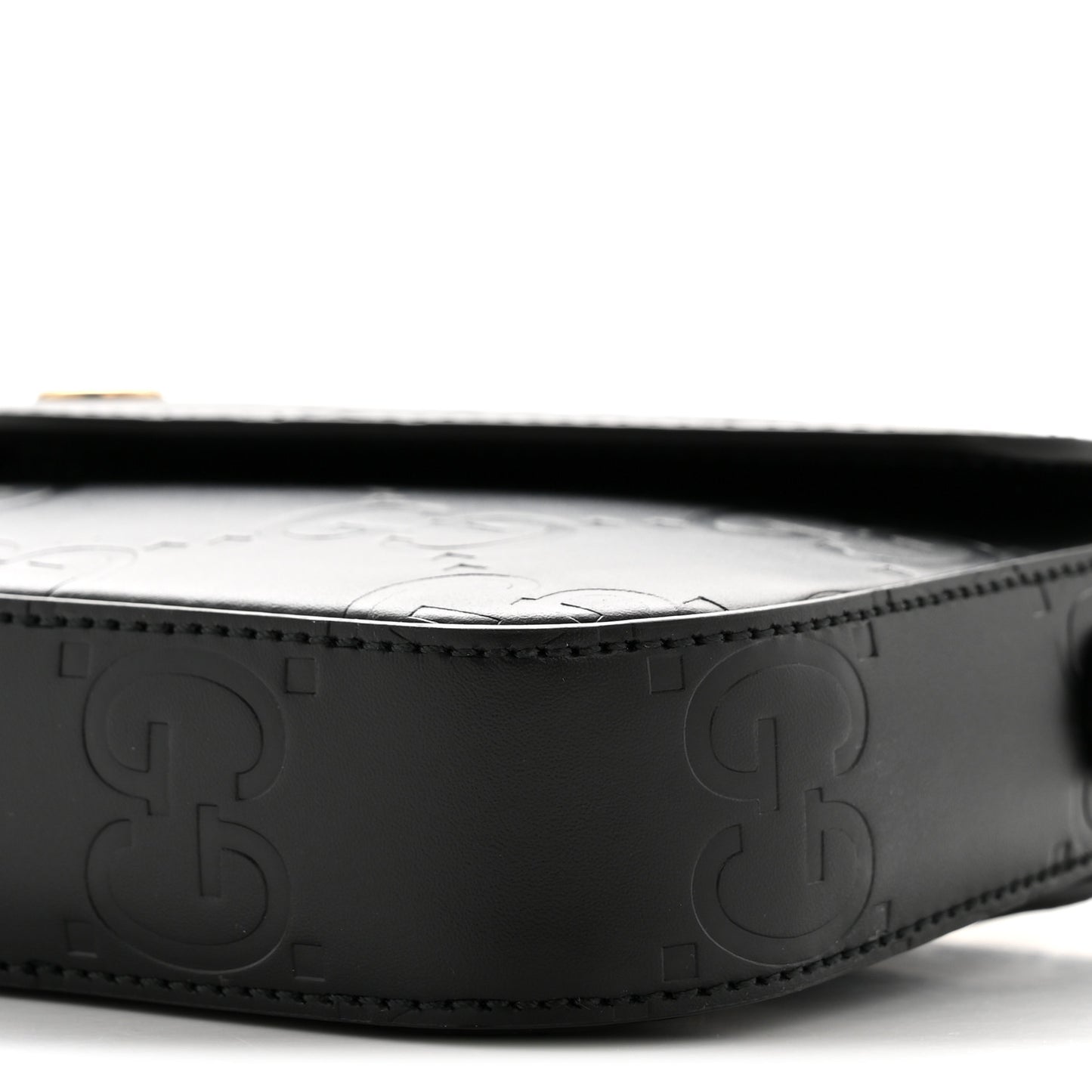 Gilbert Calfskin GG Super Mini Shoulder Bag Black