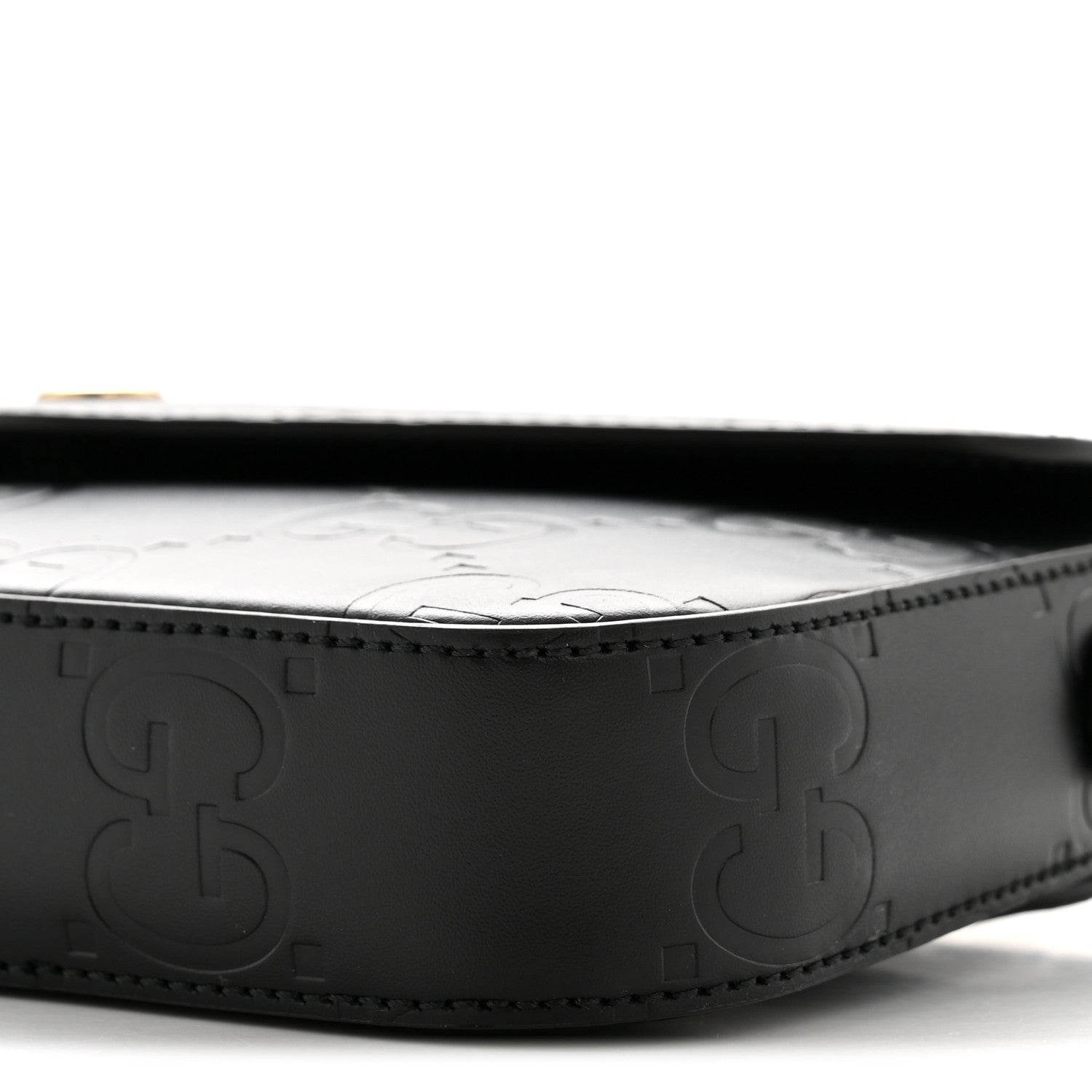 Gucci Gilbert Calfskin GG Super Mini Shoulder Bag Black 10 of 13