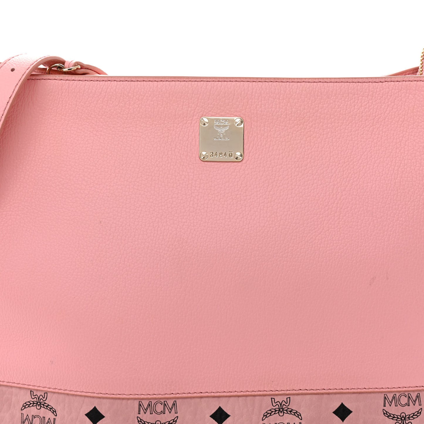 Calfskin Visetos Anni Medium Hobo Bag Soft Pink