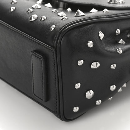 Versace Grained Calfskin Spiked Small La Medusa Top Handle Bag Black 8 of 8