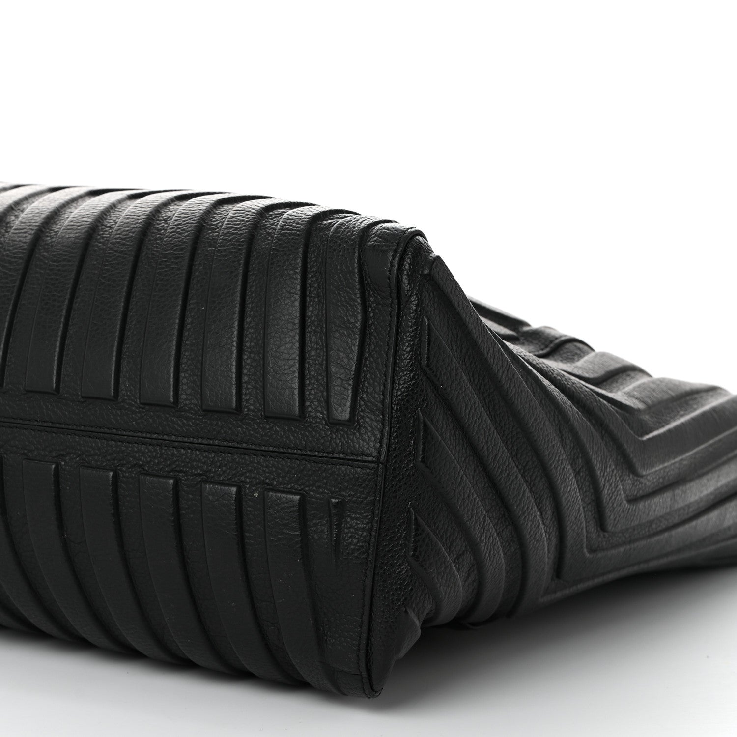 Balenciaga Grained Calfskin Embossed Large Car East West Tote Black 10 of 10