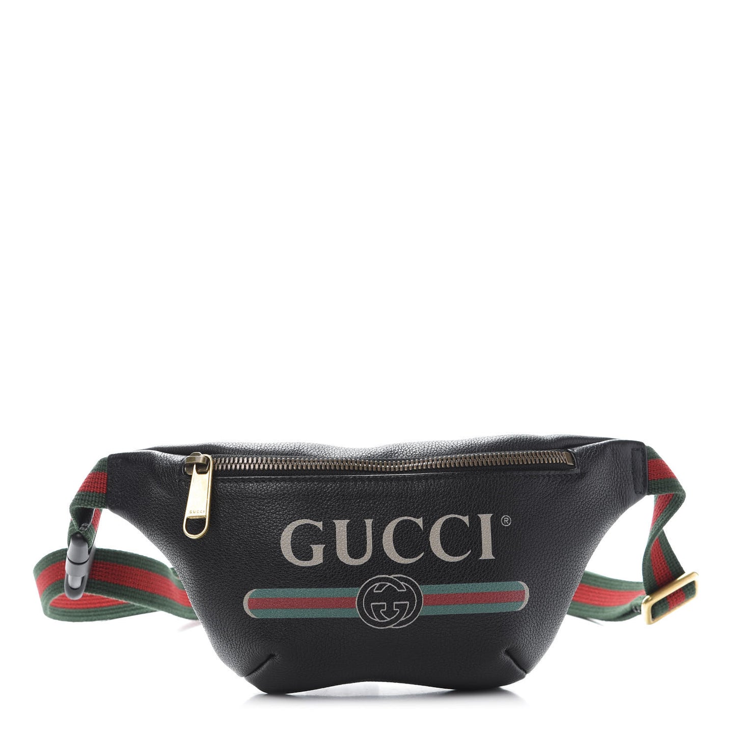 Grained Calfskin Small Logo Belt Bag Black