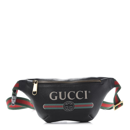 Gucci Grained Calfskin Small Logo Belt Bag Black 1 of 11