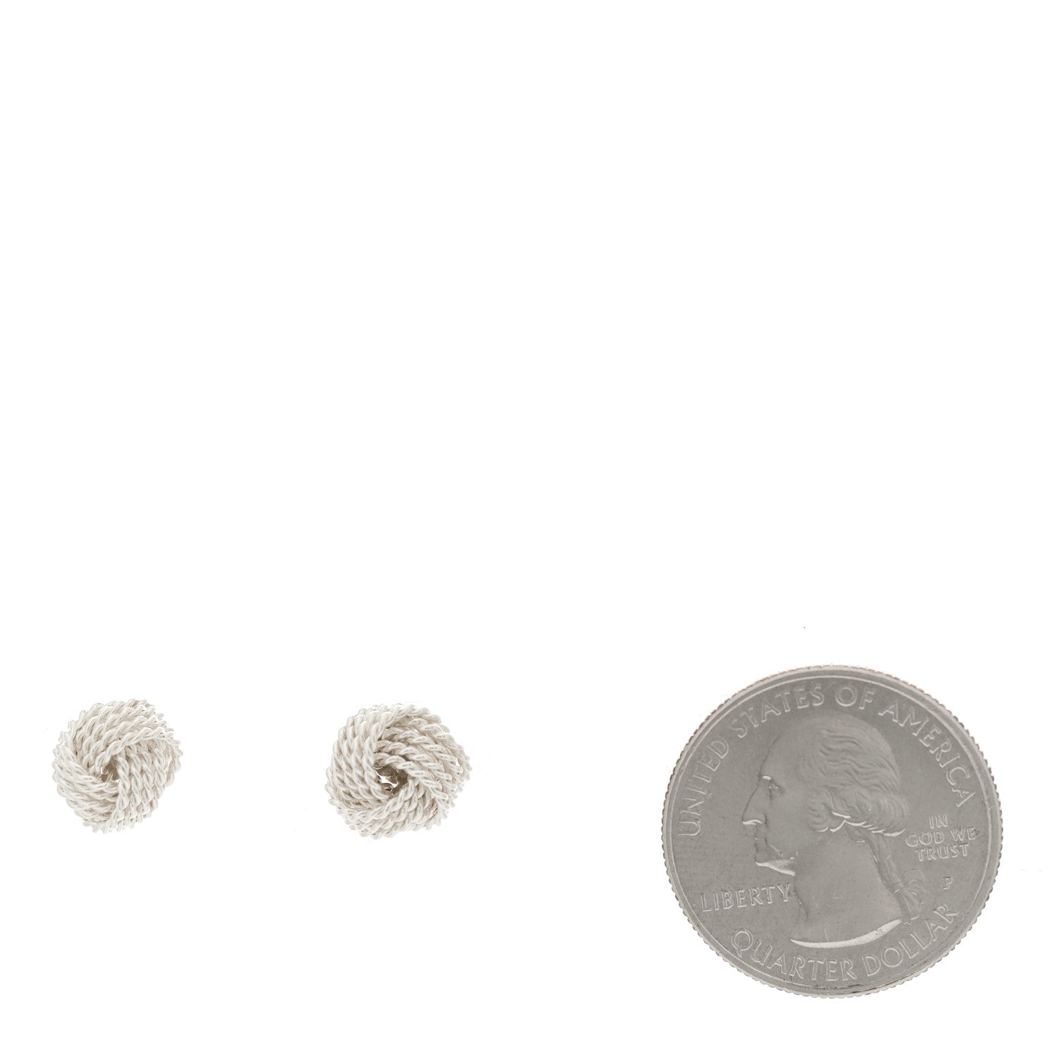 Tiffany Sterling Silver Twist Knot Earrings 2 of 4