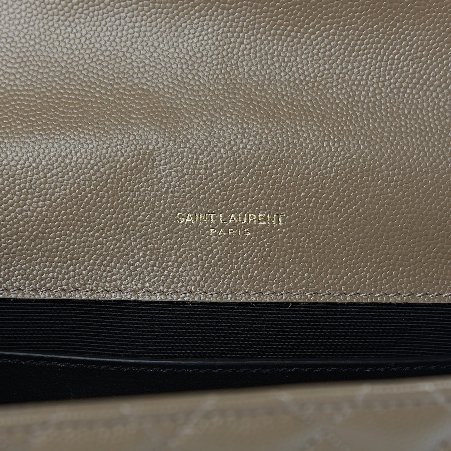 Grain De Poudre Textured Mixed Matelasse Medium Triquilt Monogram Satchel Taupe