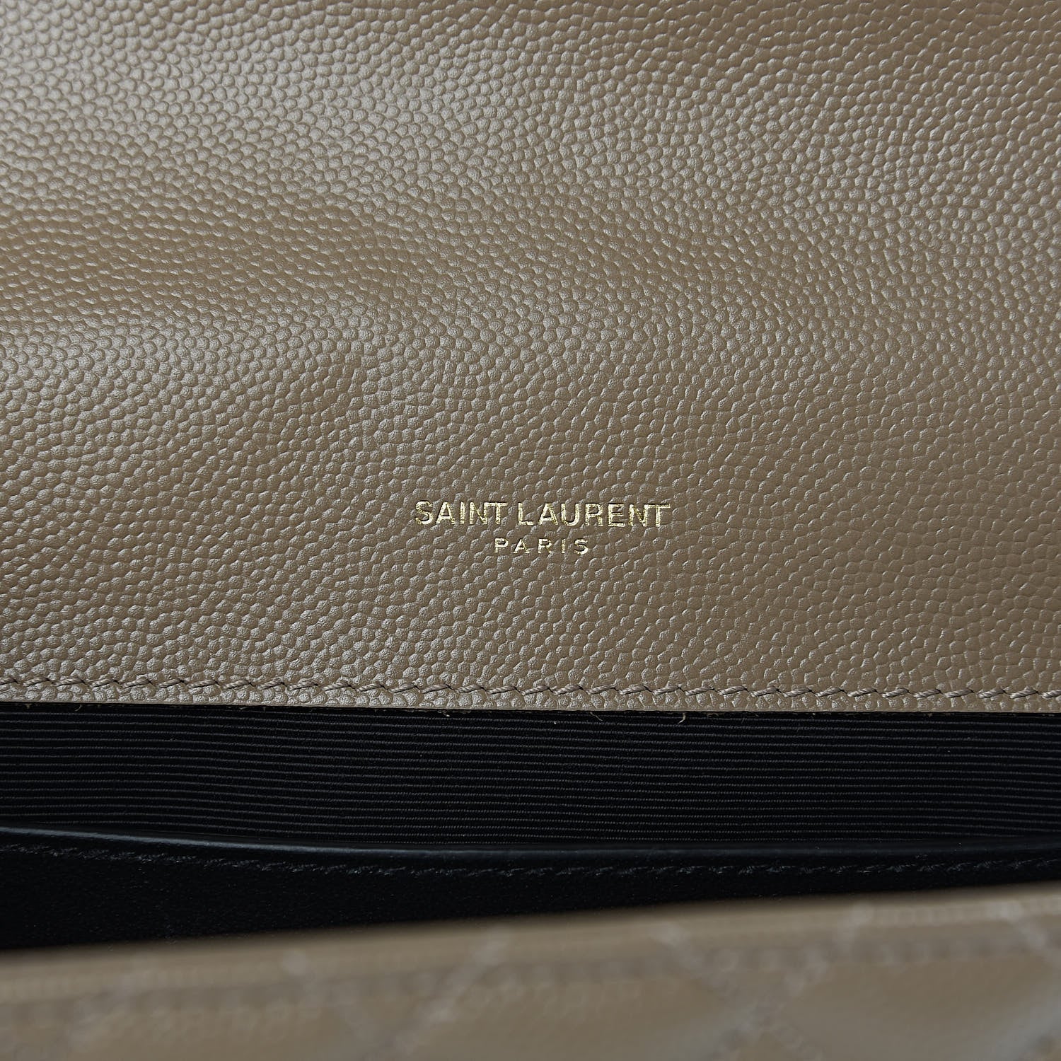 Saint Laurent Grain De Poudre Textured Mixed Matelasse Medium Triquilt Monogram Satchel Taupe 6 of 11