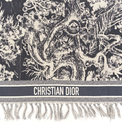 Christian Dior Cotton Toile De Jouy Reverse Towel Gray Ivory Gray Ivory 2 of 3