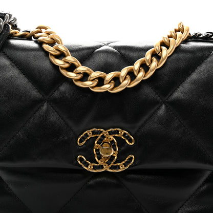 Chanel Lambskin Quilted Medium Chanel 19 Flap Black 5 of 11