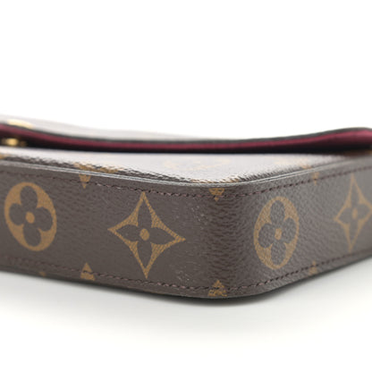 Louis Vuitton Monogram Pochette Felicie Chain Wallet Fuchsia 12 of 13