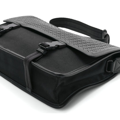 Bottega Veneta Canvas Calfskin Intrecciato Messenger Black 12 of 12