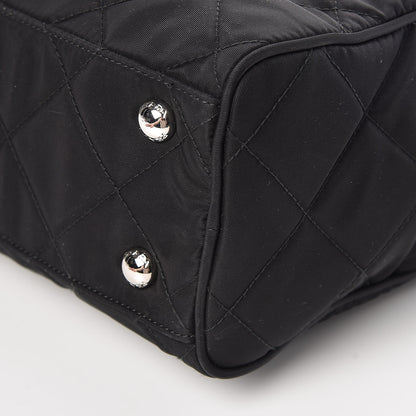 Prada Nylon Tessuto Impuntu Quilted Shoulder Bag Black 10 of 12