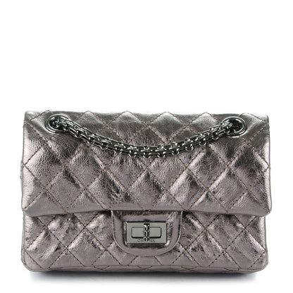Chanel Metallic Aged Calfskin 2.55 Reissue 224 Flap Silver 1 of 8