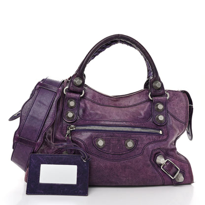 Balenciaga Agneau Giant 21 Silver Hardware City Raisin 3 of 14