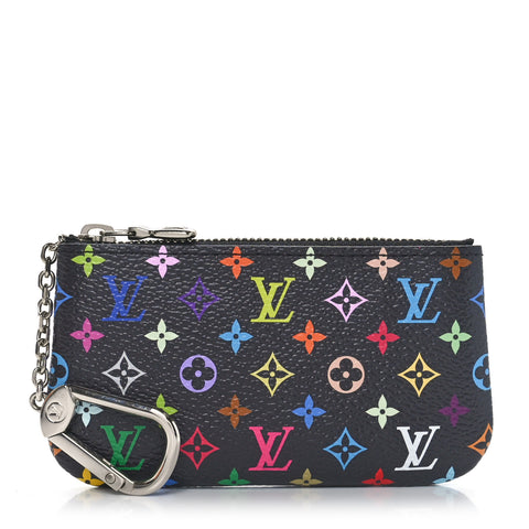 LV X TM Monogram Multicolor Key Pouch Black