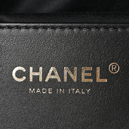 Chanel Washed Denim Quilted Medium Chanel 25 Handbag Black 7 of 11