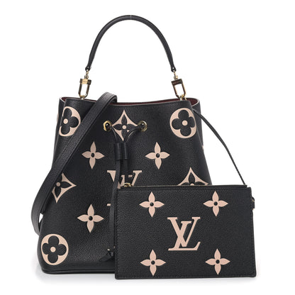 Louis Vuitton Empreinte Monogram Giant Neonoe MM Black Beige 1 of 6