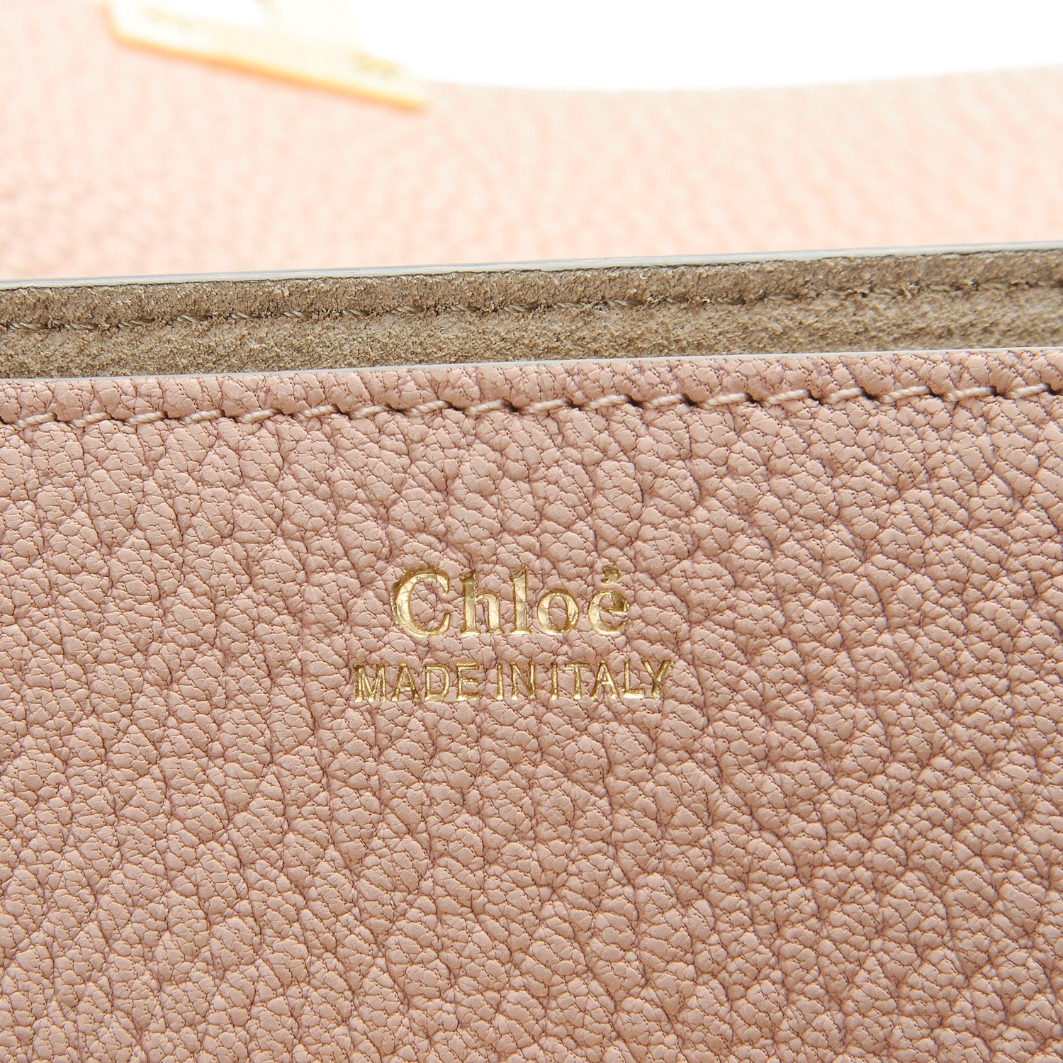 Chloe Grained Lambskin Drew Shoulder Bag Cement Pink 6 of 6