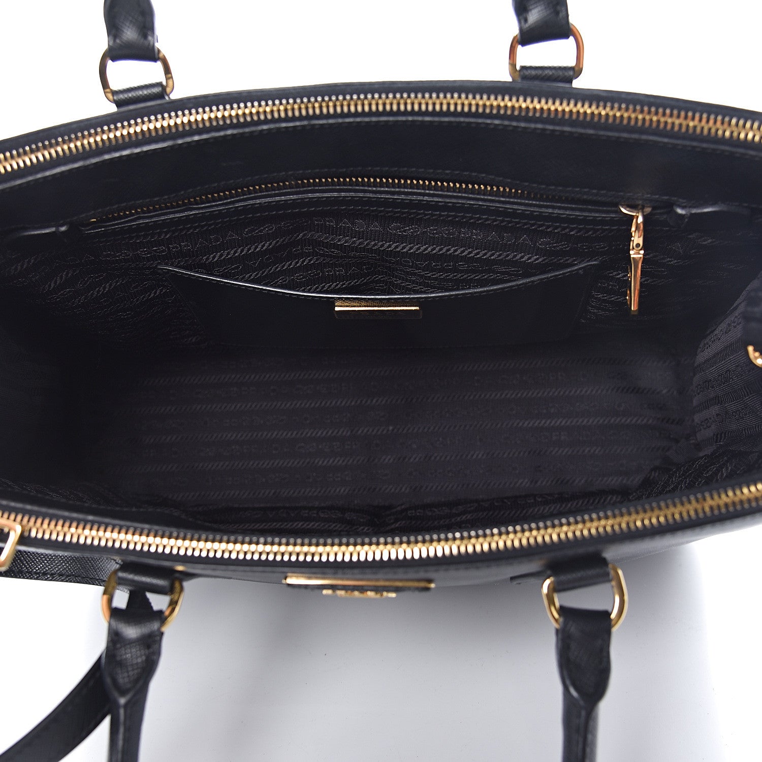 Prada Saffiano Medium Galleria Double Zip Tote Black 5 of 18