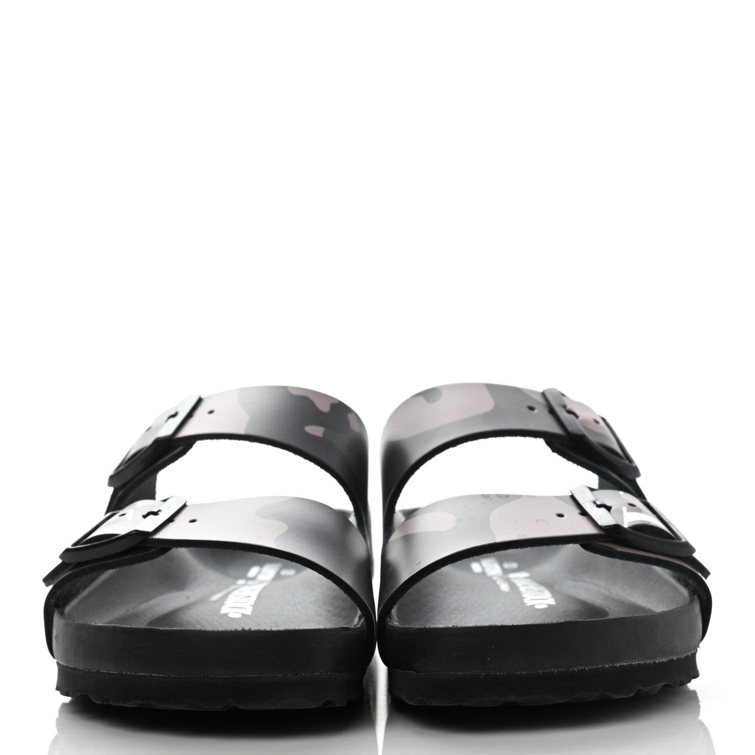 Valentino Garavani X BIRKENSTOCK Calfskin VLTN Arizona Slide Sandals 40 Army Green Poudre 2 of 10