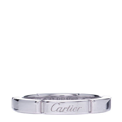 Cartier 18K White Gold 2.5mm Maillon Panthere Wedding Band Ring 47 4 1 of 6