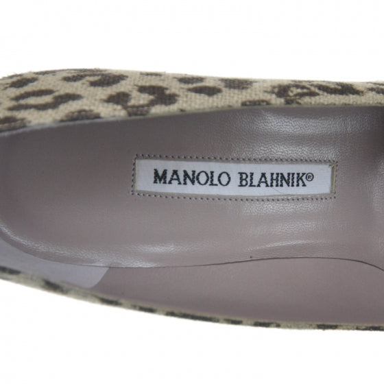 MANOLOBLAHNIKToileLeopardPumps38.5